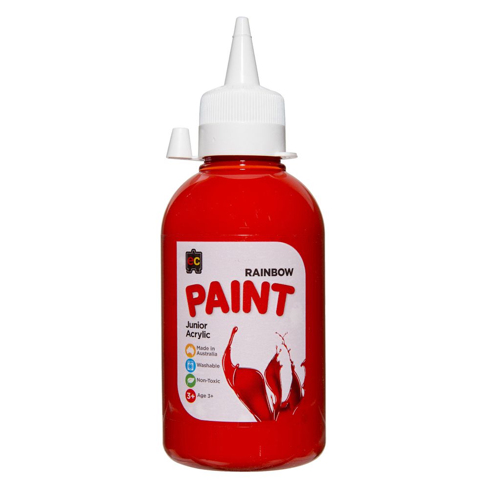 Educational Colours Acrylic Paint 250mL Red