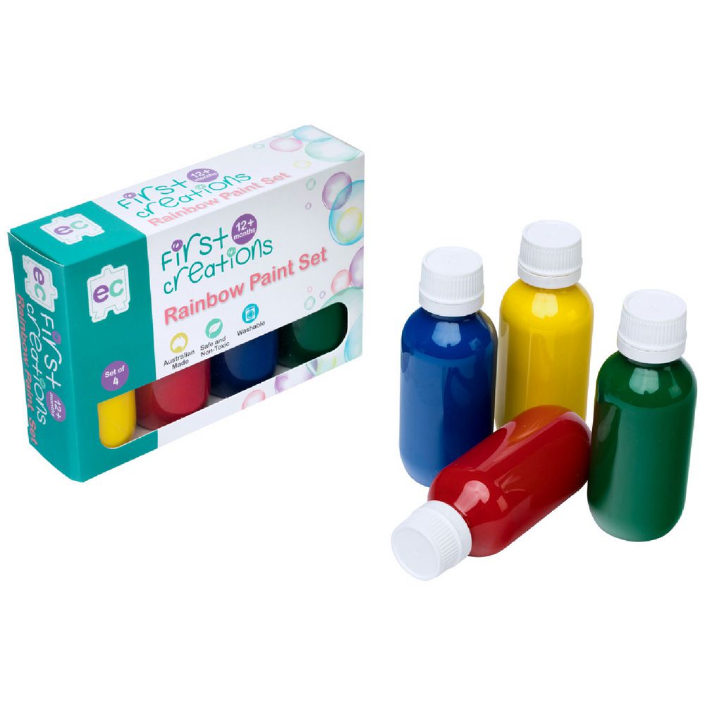 First Creations Bright Rainbow Paint Set 4 Pack