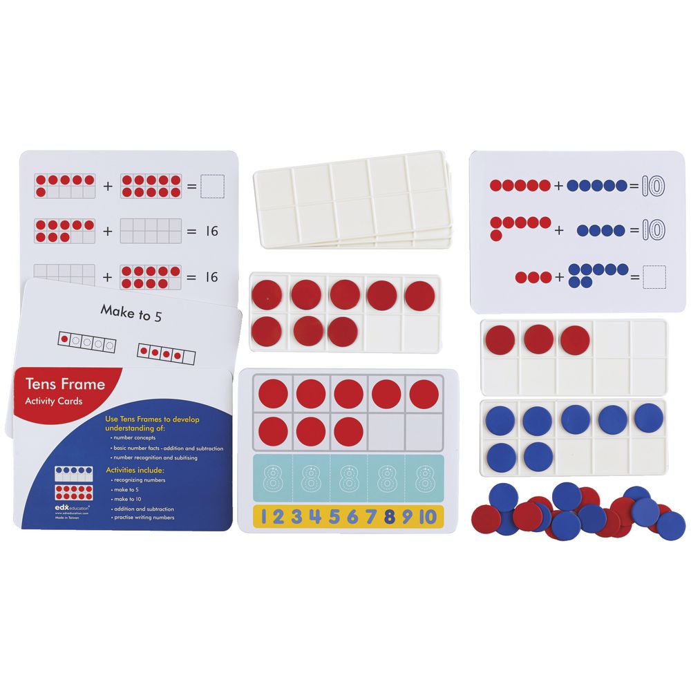 EDX Education Ten Frames Activity Set