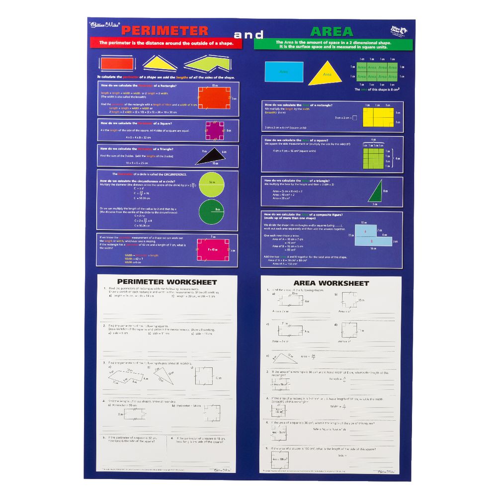 Gillian Miles 2D Shapes double-sided Wall Chart