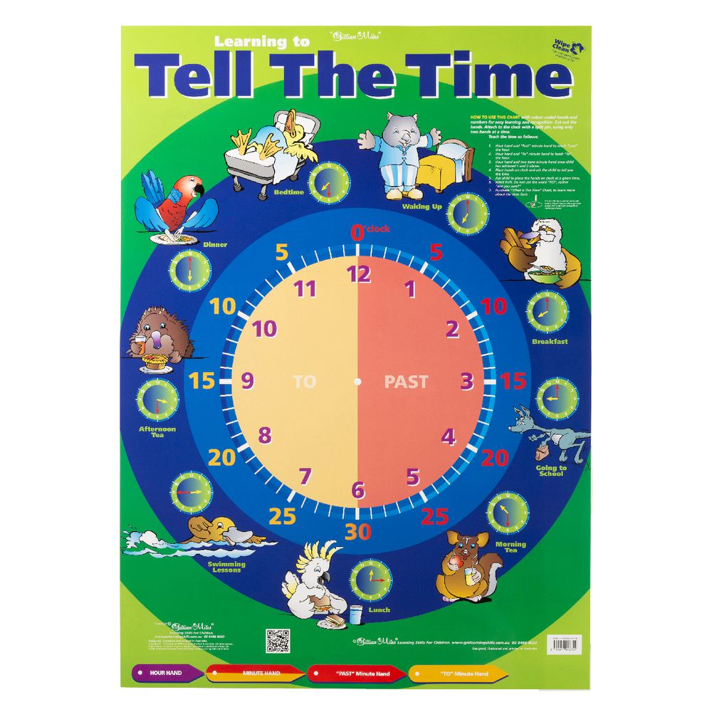 Gillian Miles Tell The Time Wall Chart