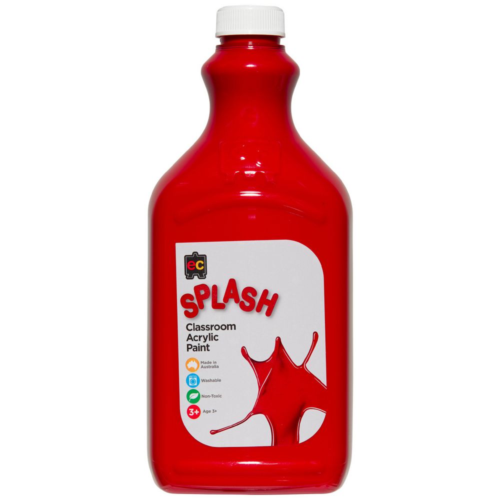 Educational Colours Classroom Splash Paint 2L Poppy