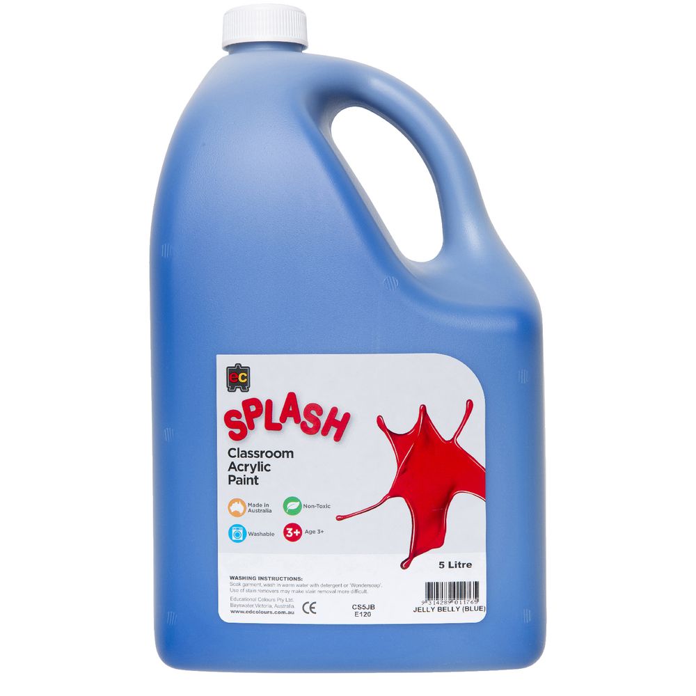 Educational Colours Classroom Splash Paint 5L Jelly Blue