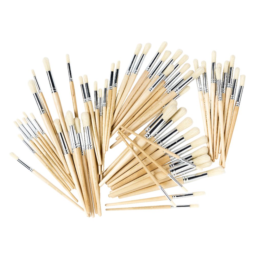 Educational Colours Paintbrushes 60 Pack