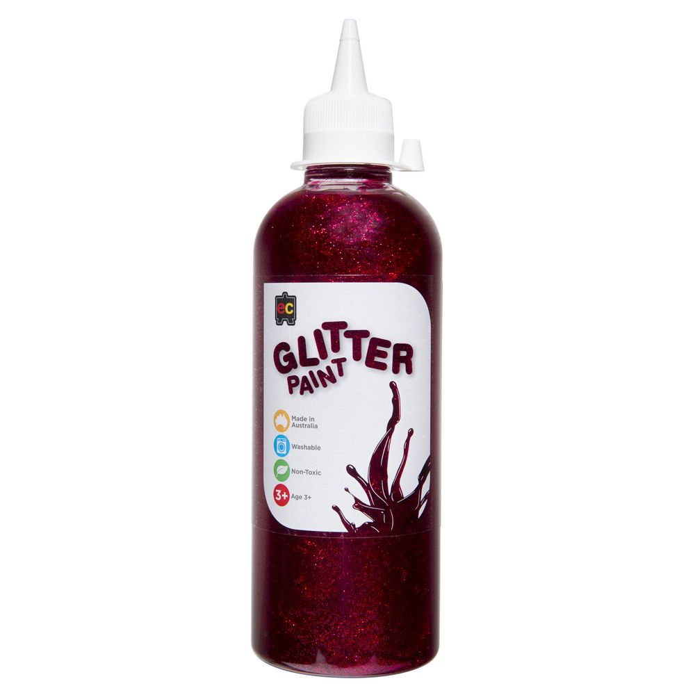 Educational Colours Glitter Paint 500mL Magenta
