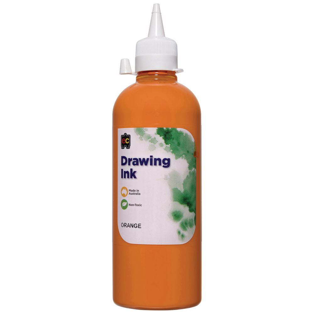 Educational Colours Drawing Ink 500mL Orange