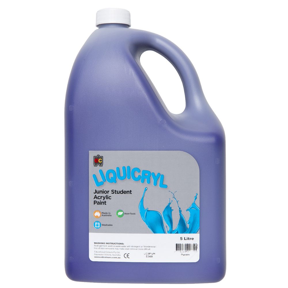 Educational Colours Liquicryl Paint 5L Purple