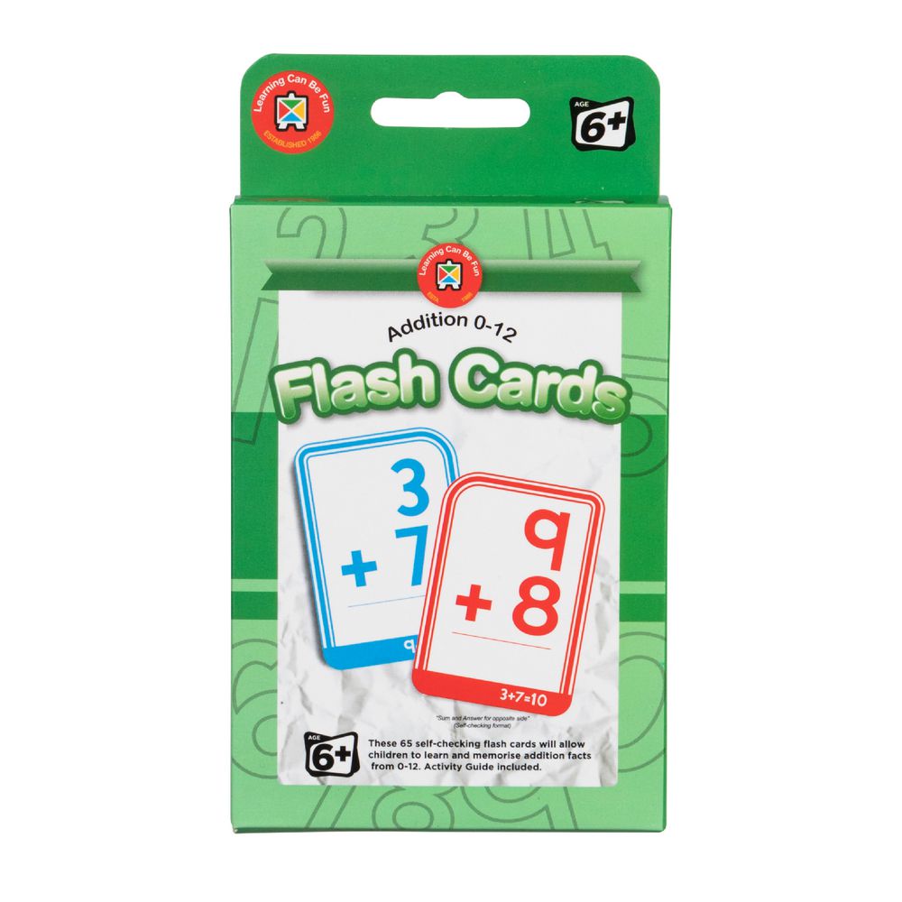 Learning Can Be Fun Flash Cards Addition 0-12