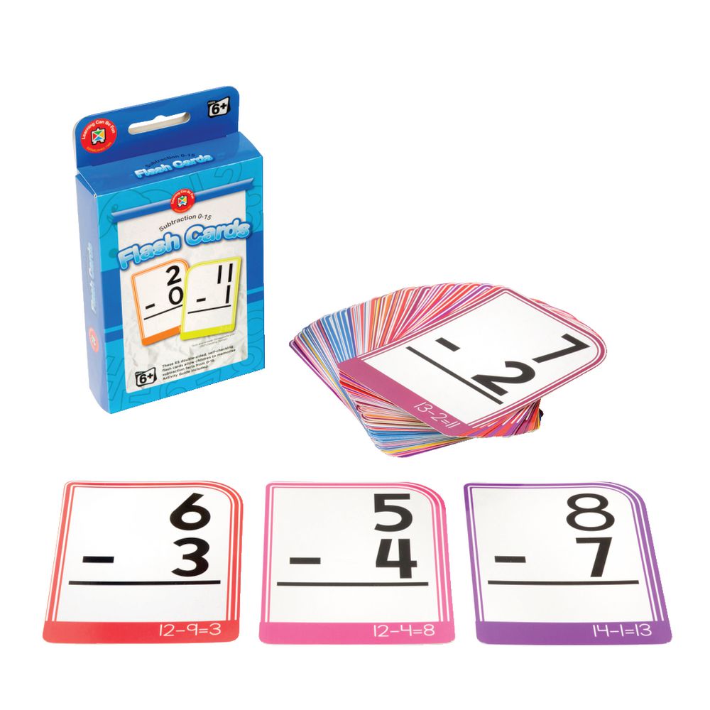 Learning Can Be Fun Flash Cards Subtraction 0-15