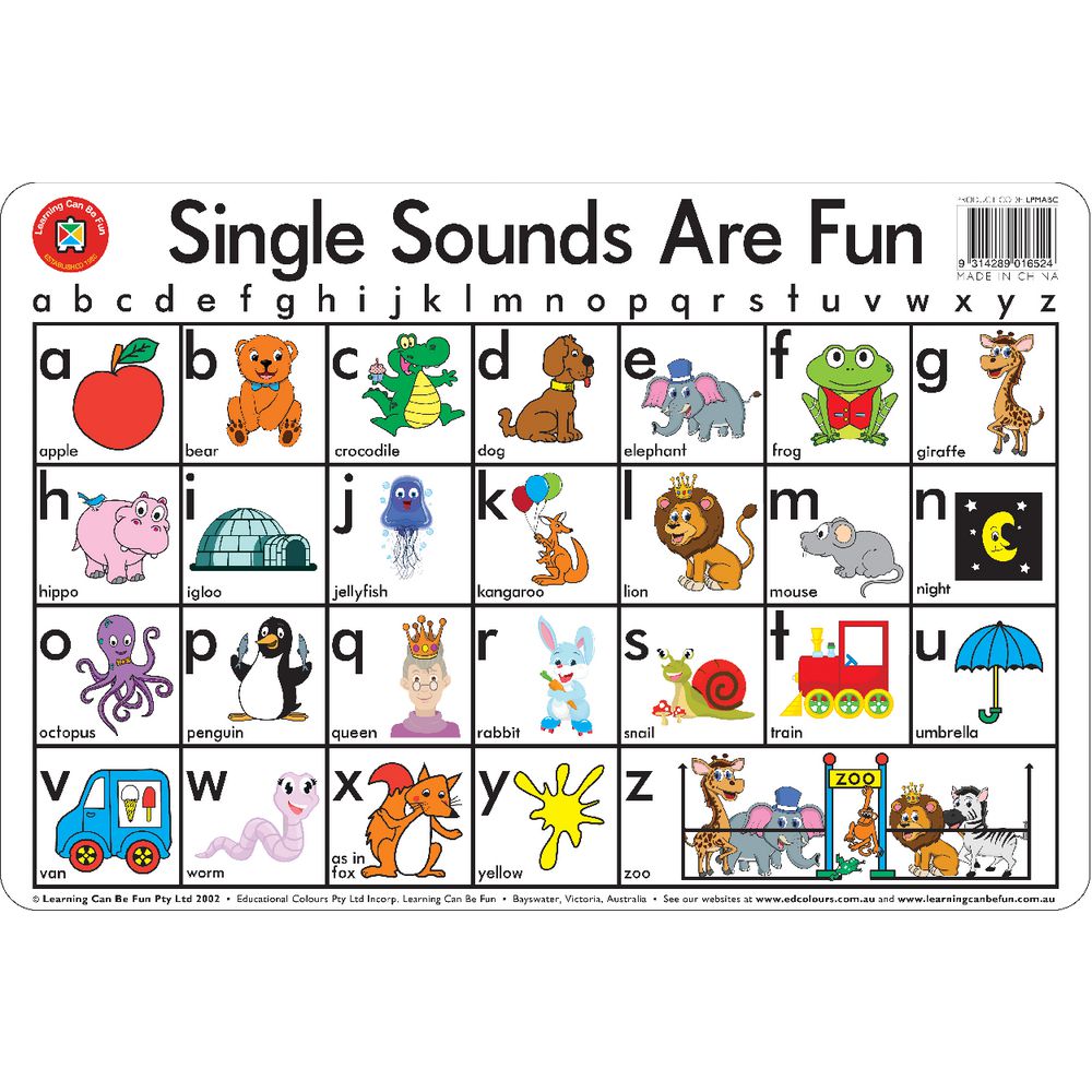 Learning Can Be Fun Desk Mat Single Sounds Are Fun