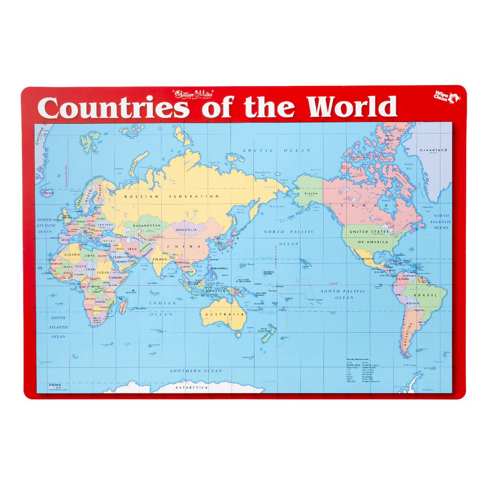 Gillian Miles Countries of The World Placemat