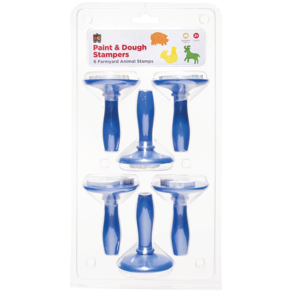 Educational Colours Paint Stampers Farm Animals 6 Pack