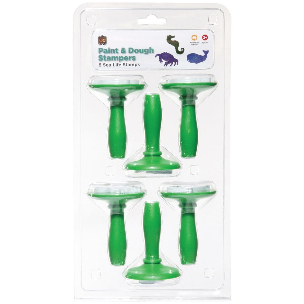 Educational Colours Paint Stampers Sealife 6 Pack