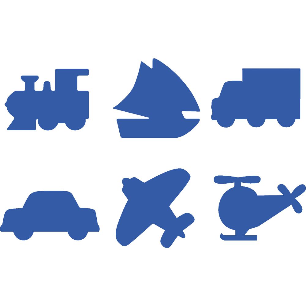 Educational Colours Paint Stampers Transport 6 Pack