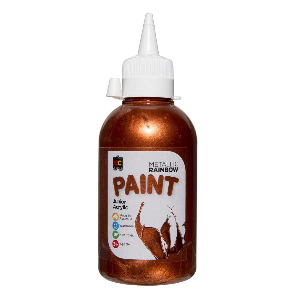Educational Colours Rainbow Paint 250mL Metallic Copper