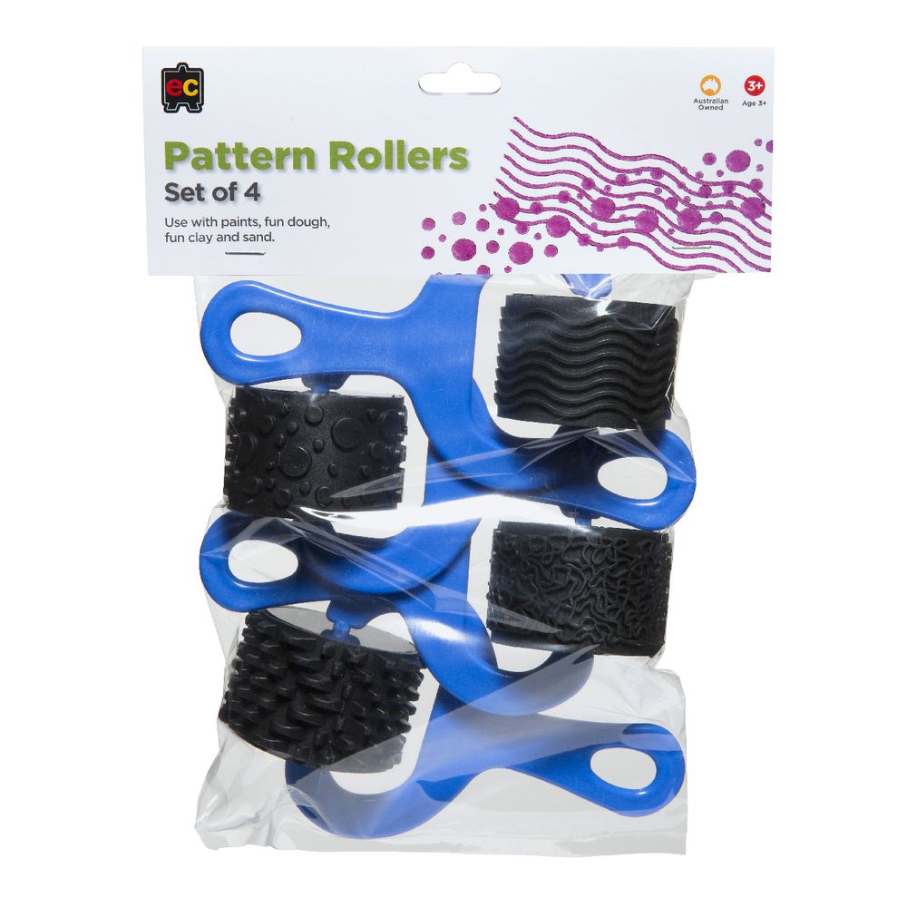 Educational Colours Rubber Pattern Rollers