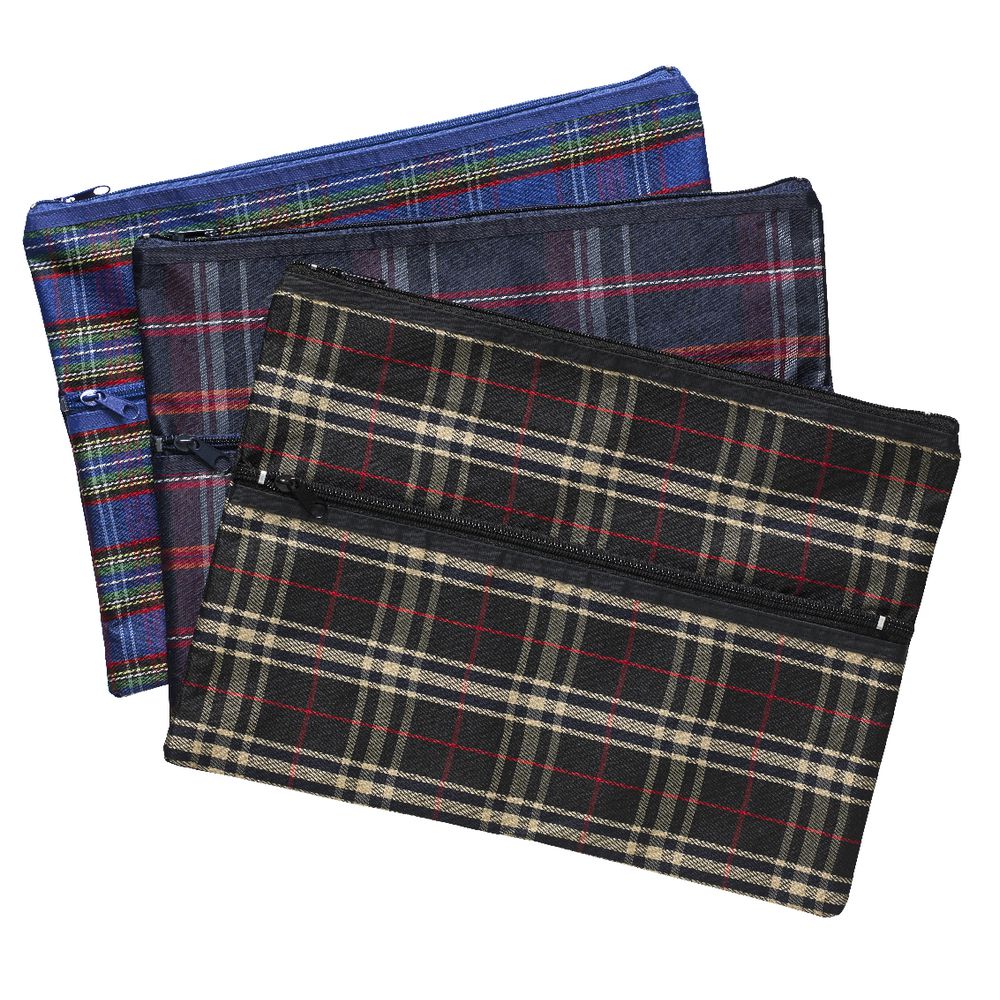 Studymate 2 Zip Tartan Pencil Case
