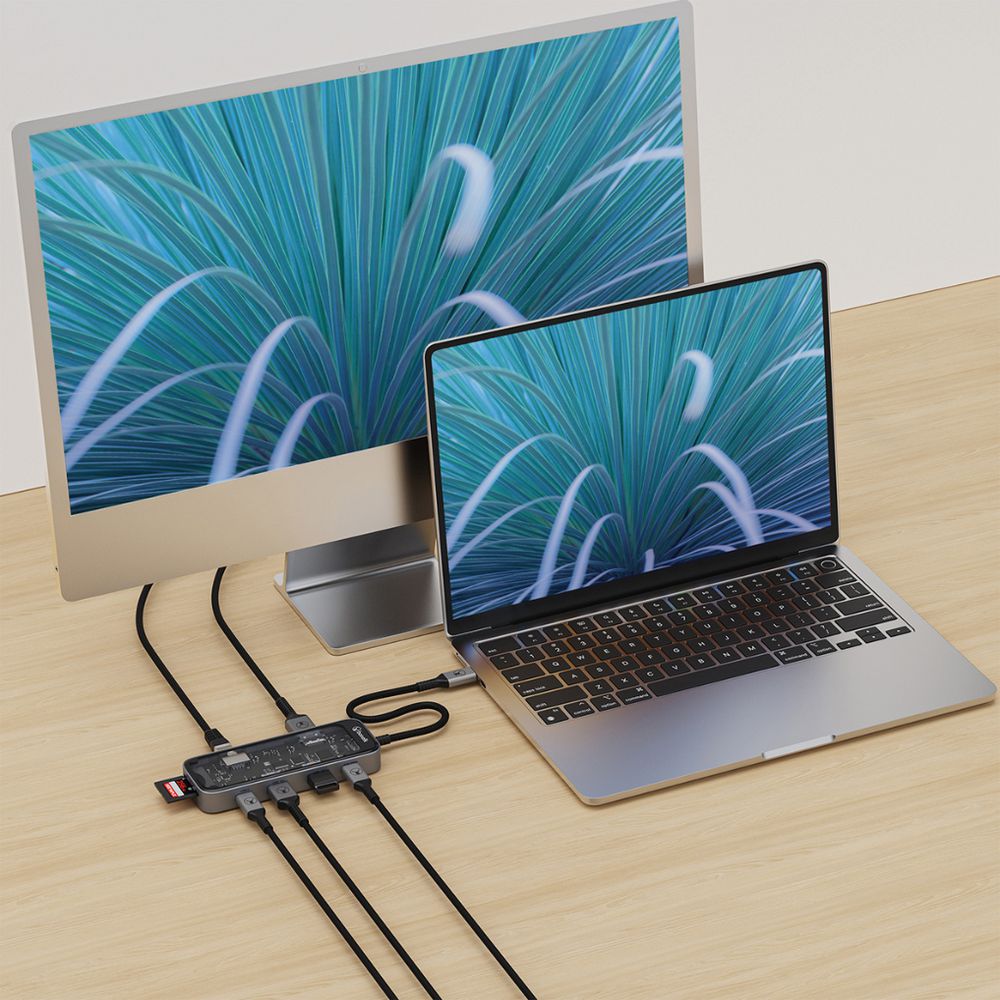 Display Hub Officeworks Bonelk Vision USB-C 8-in-1 Multi-Port Hub | Officeworks