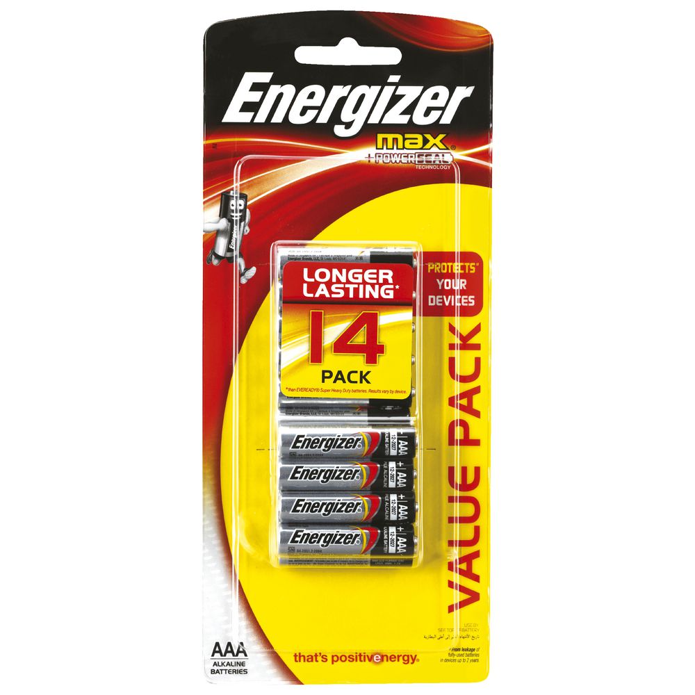 Energizer Max AAA Batteries 14 Pack