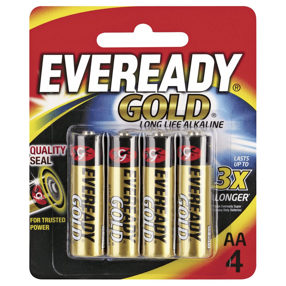 Eveready Gold AA Batteries 4 Pack