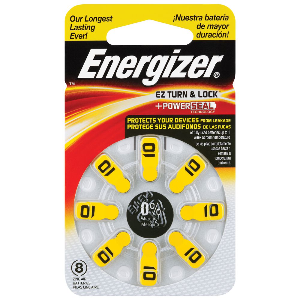 Energizer Hearing Aid 10 Battery 8 Pack