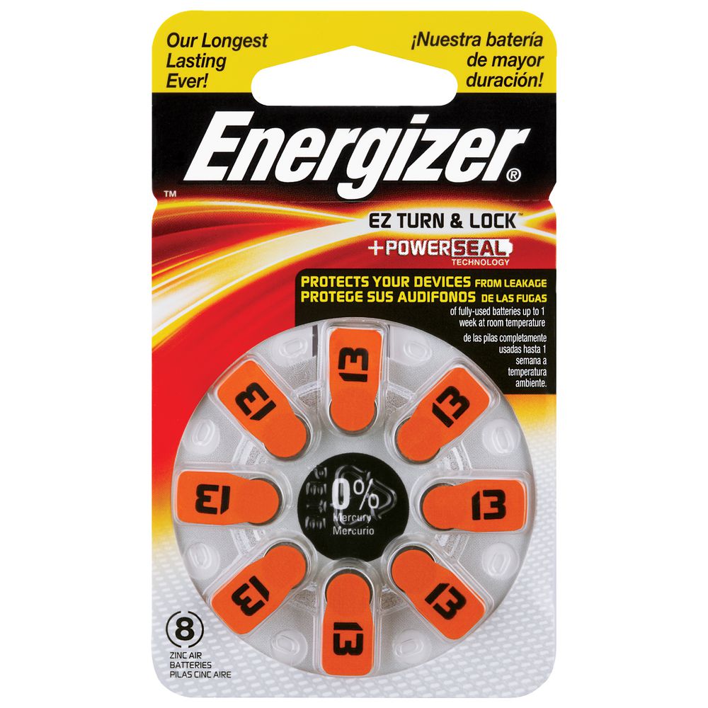Energizer Hearing Aid 13 Batteries 8 Pack