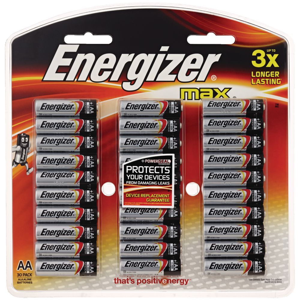 Energizer AA Max Batteries 30 Pack