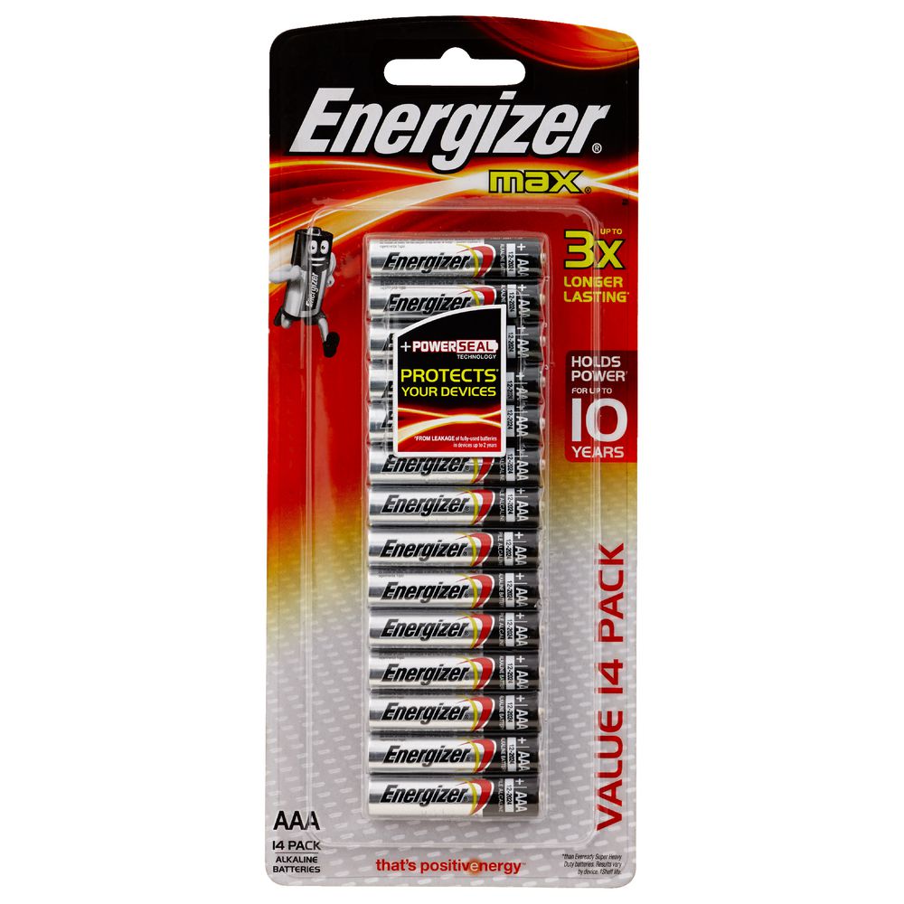Energizer Max AAA Batteries 14 Pack