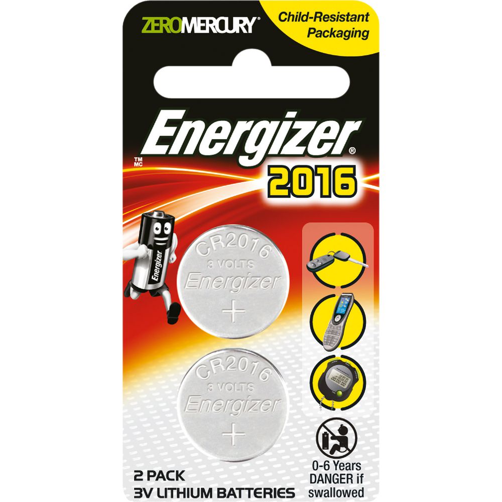 Energizer CR2016 Batteries 2 Pack