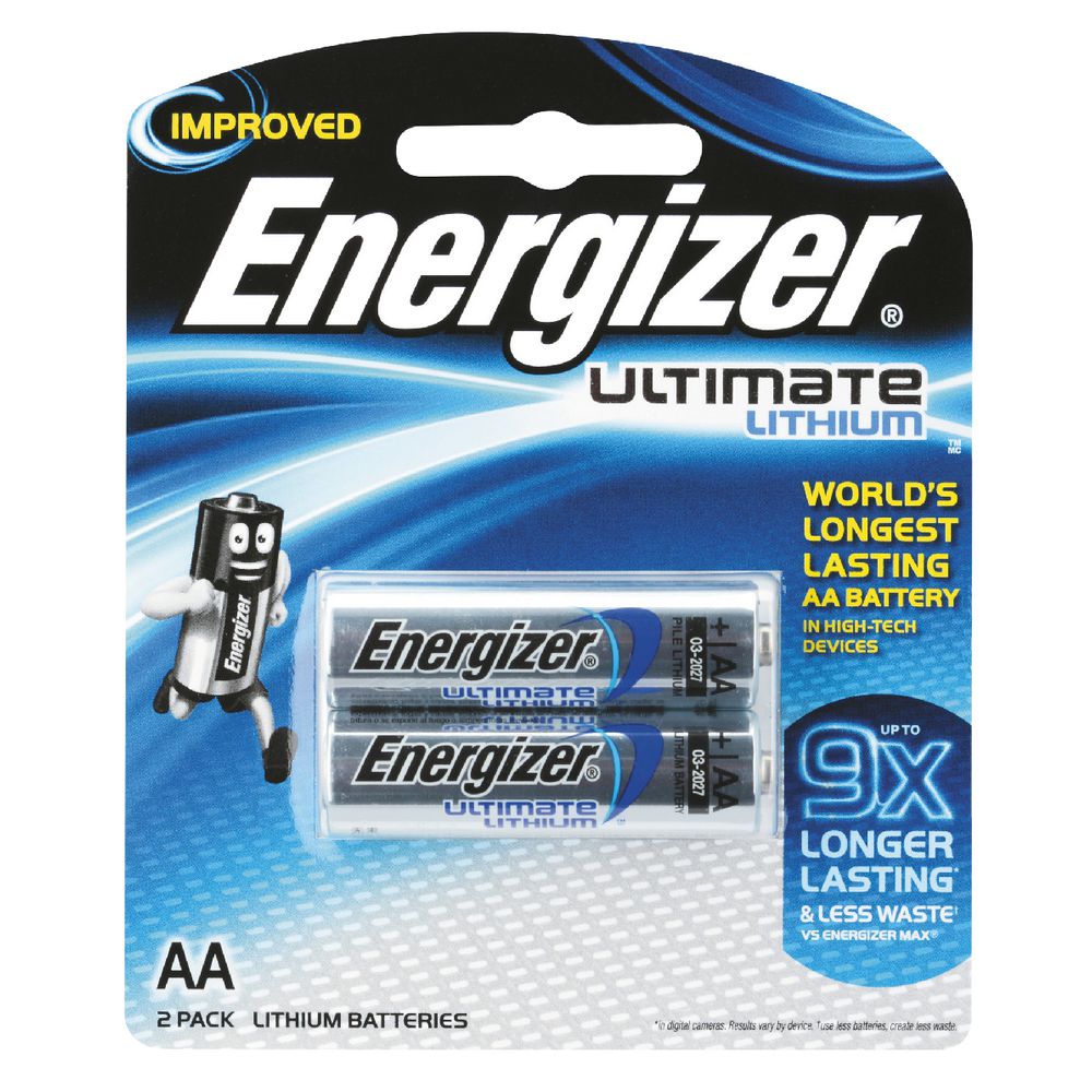 Energizer Ultimate Lithium AA Batteries 2 Pack