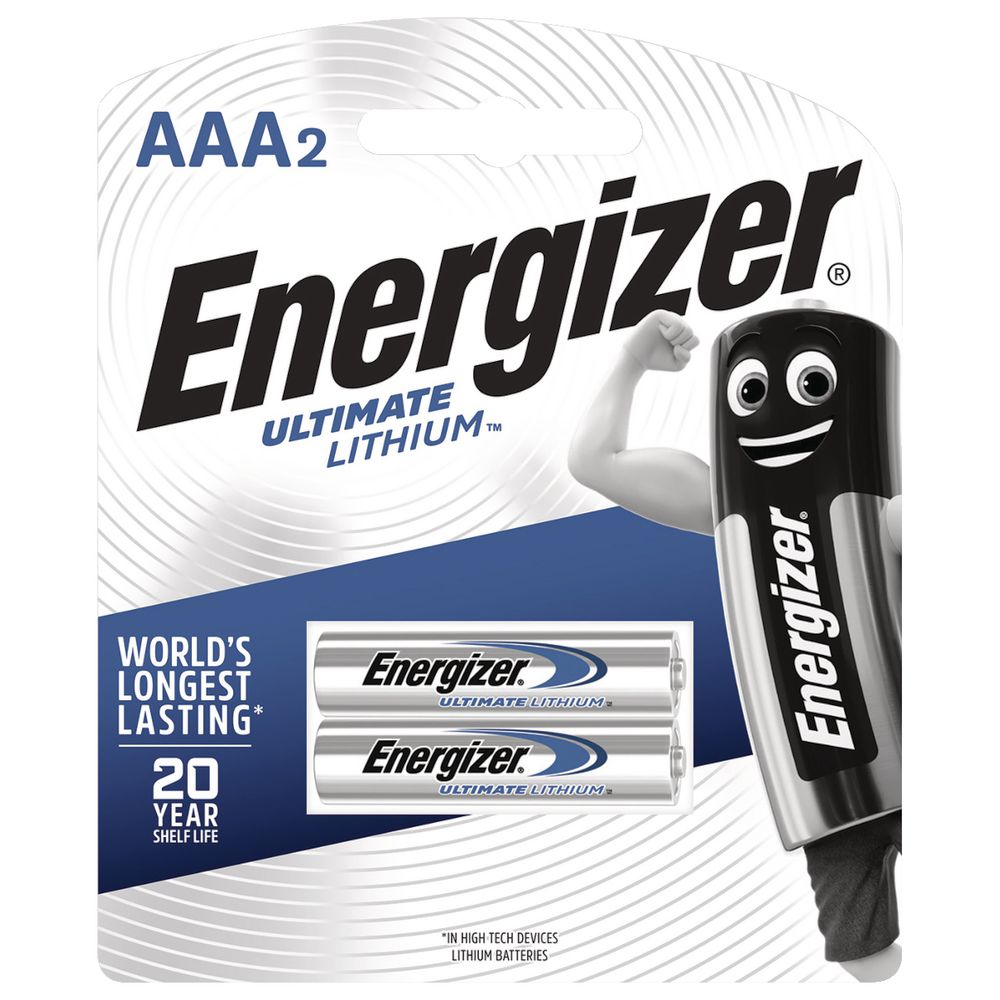 Energizer Ultimate Lithium AAA Batteries 2 Pack
