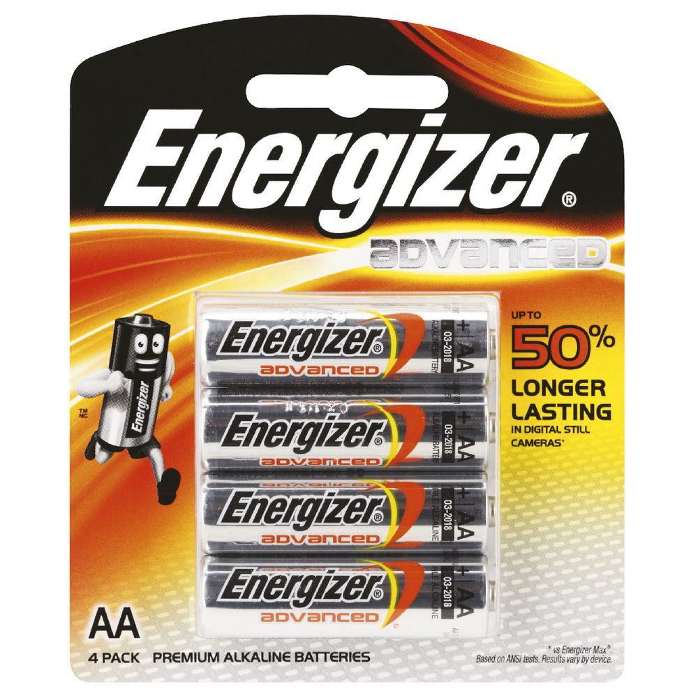 Energizer Advanced AA Batteries 4 Pack