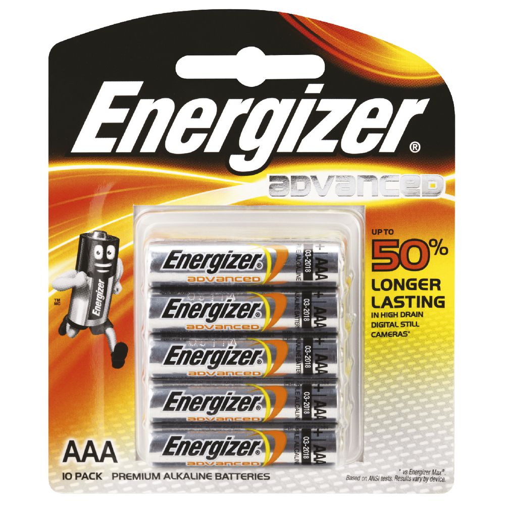 Energizer Advanced AAA Batteries 10 Pack