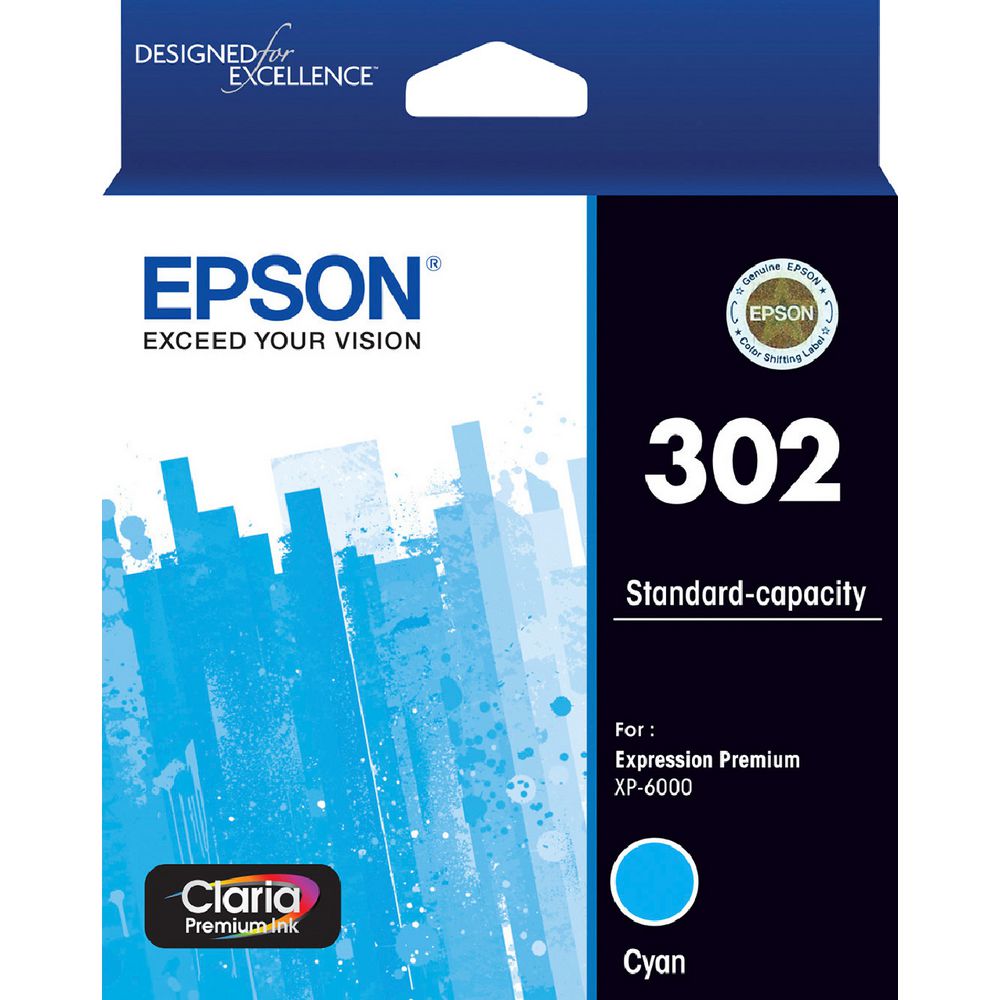 Epson 302 Premium Ink Cartridge Cyan