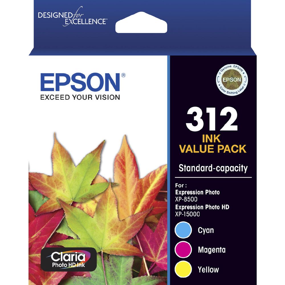 Epson 312 3 Colour Ink Cartridge Value Pack