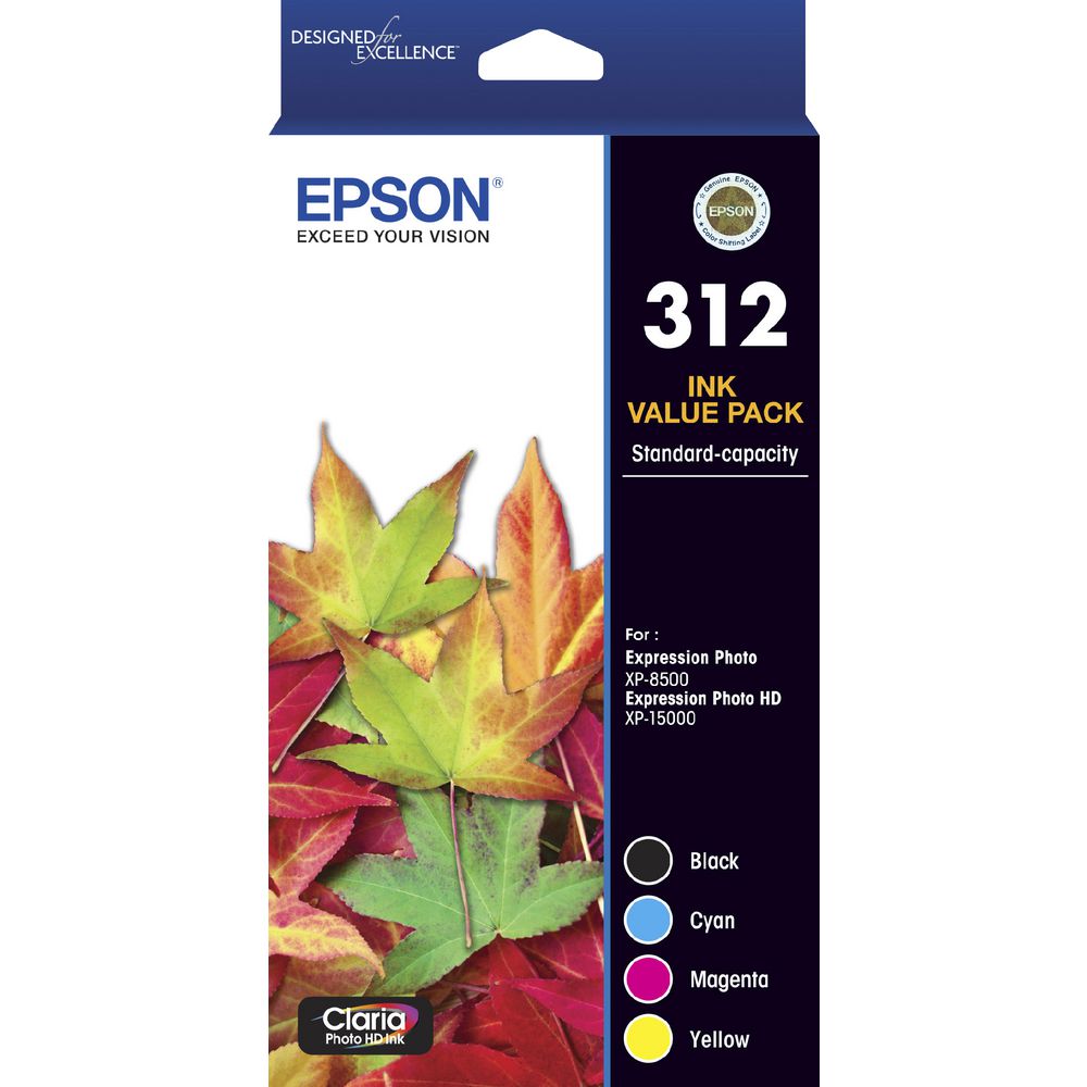 Epson 312 4 Colour Ink Cartridge Value Pack