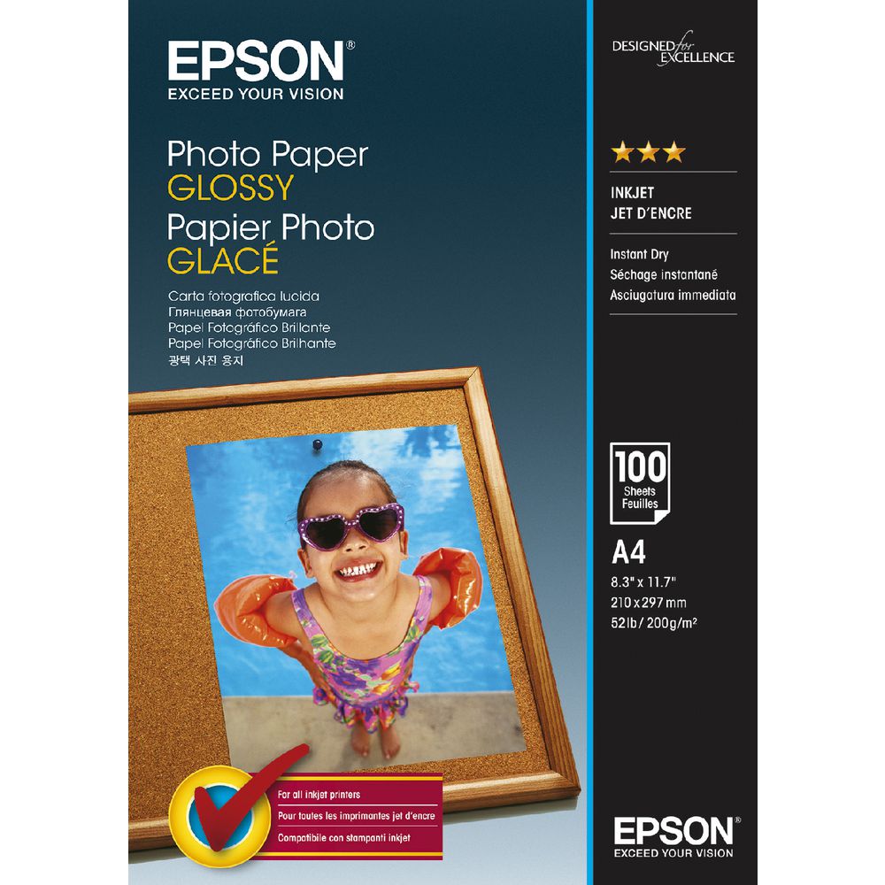 Epson 200gsm A4 Glossy Photo Paper 20 Sheet Pack