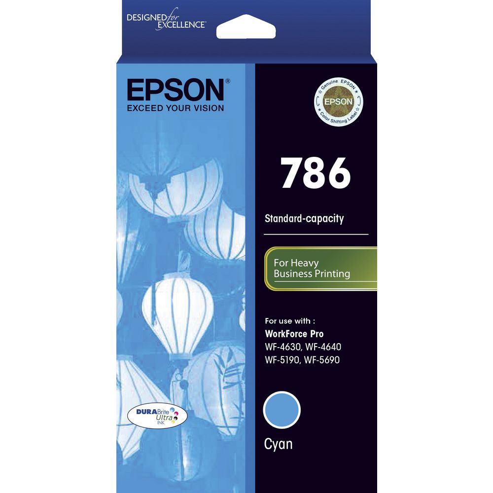 Epson DURABrite Ultra 786 Ink Cartridge Cyan