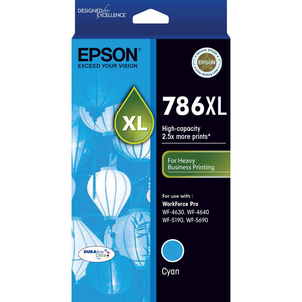 Epson DURABrite Ultra 786XL Ink Cartridge Cyan