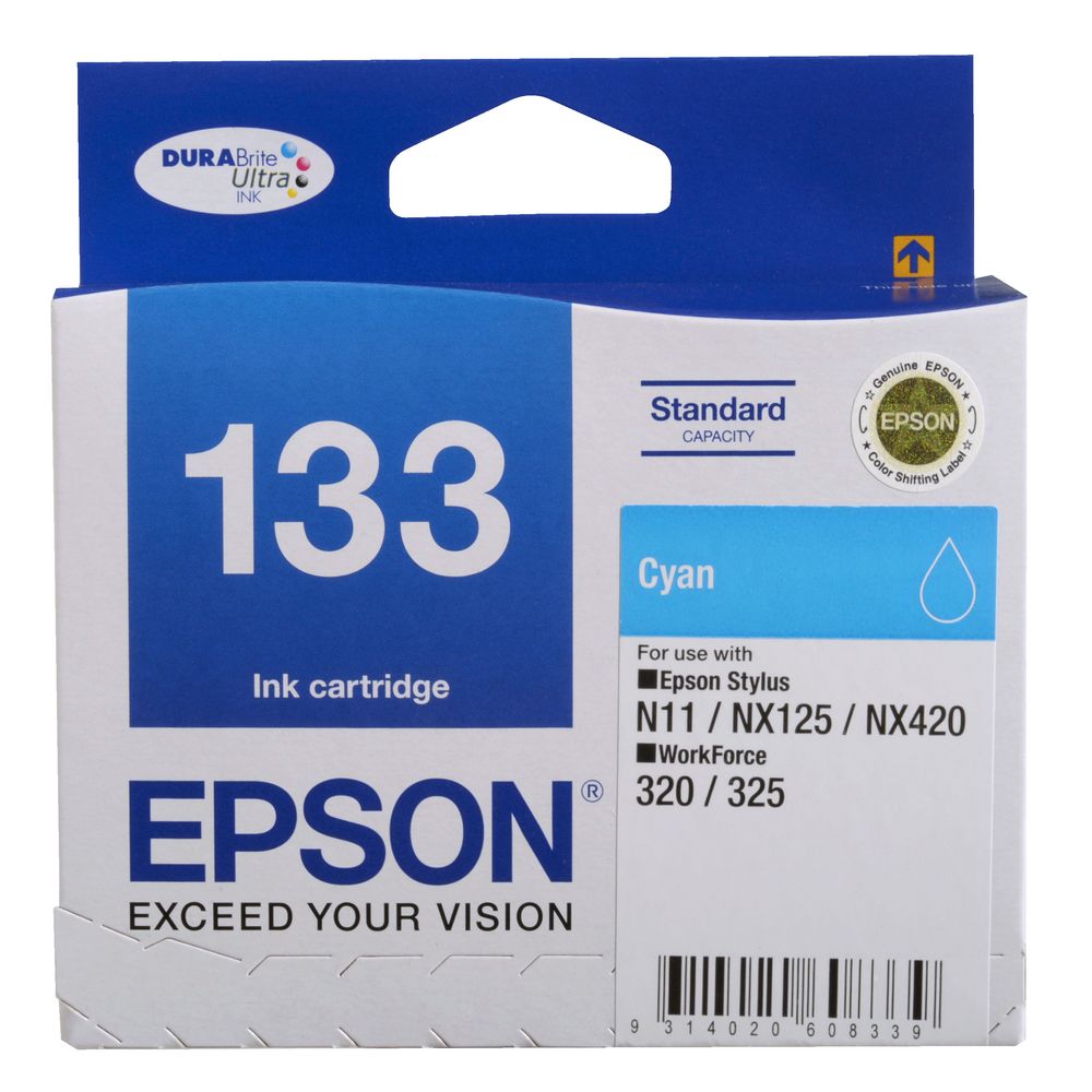 Epson T133 Standard Ink Cartridge Cyan