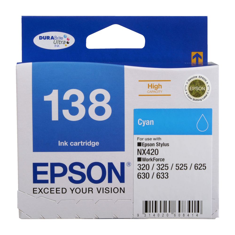 Epson 138 High Capacity Ink Cartridge Cyan