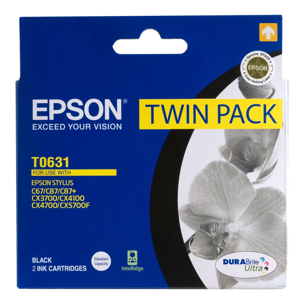 Epson Ink Cartridge Black 2 Pack T0631