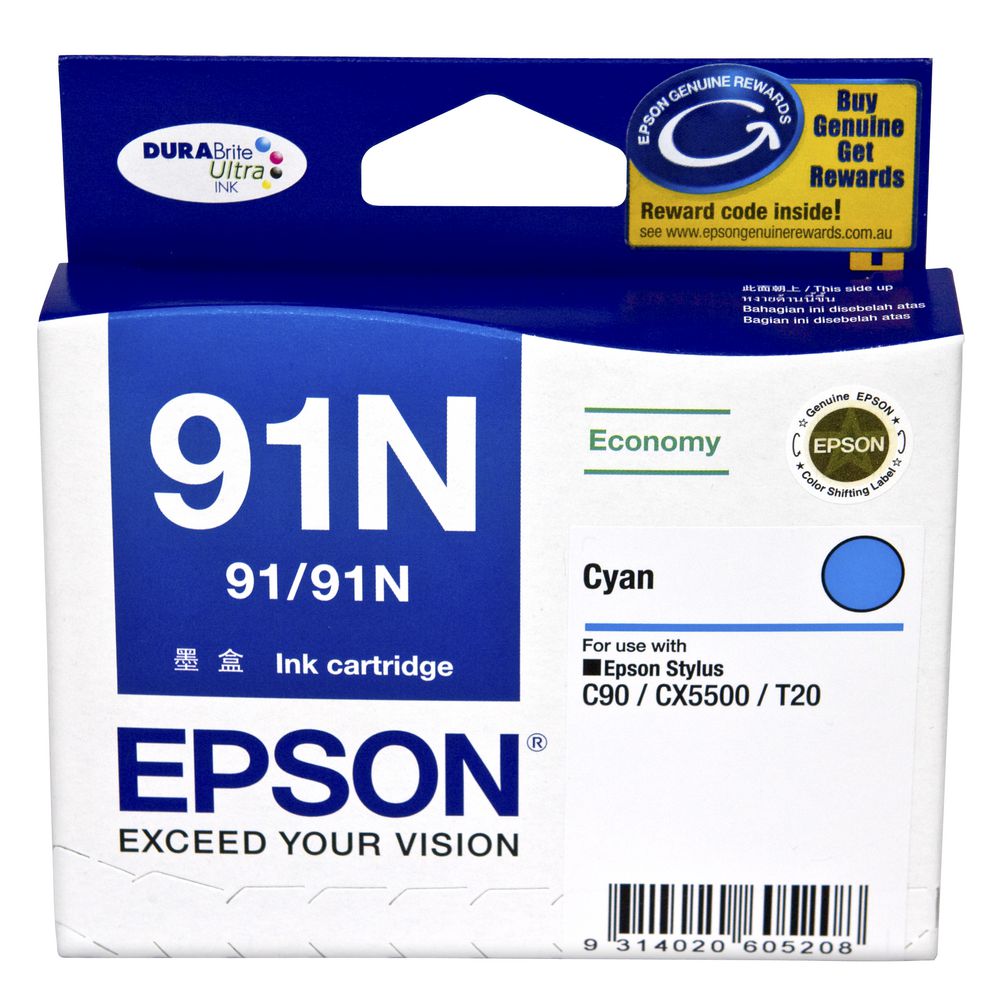 Epson 91 Ink Cartridge Cyan