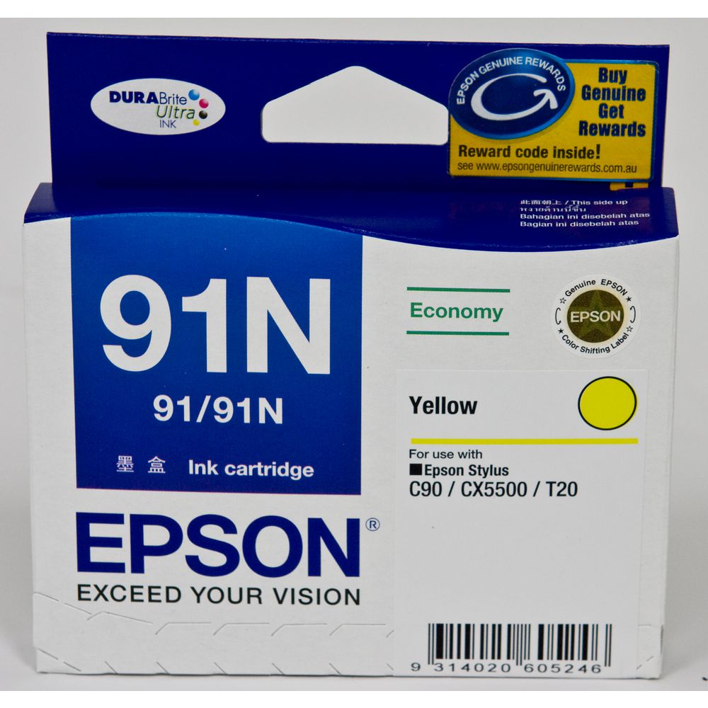Epson 91 Ink Cartridge Yellow