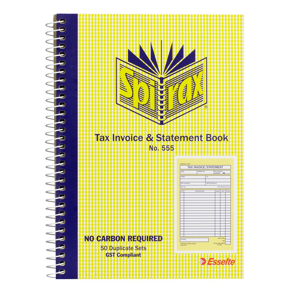 Spirax Invoice and Statement Book No.555