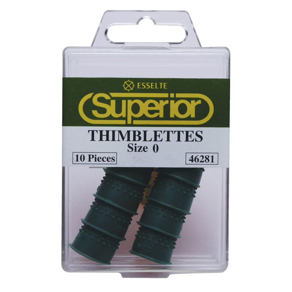 Esselte Superior Size 0 Thimblettes Green 10 Pack