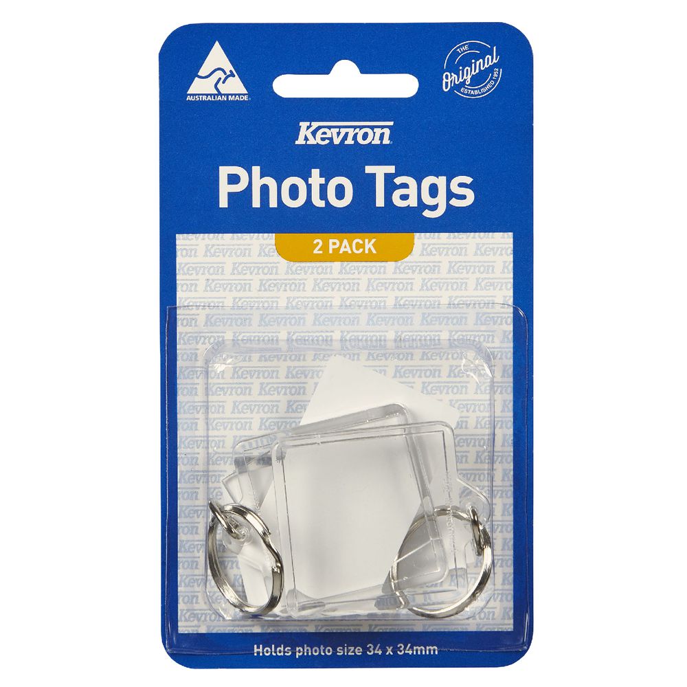 Kevron DIY Square Photo Key Tags 2 Pack