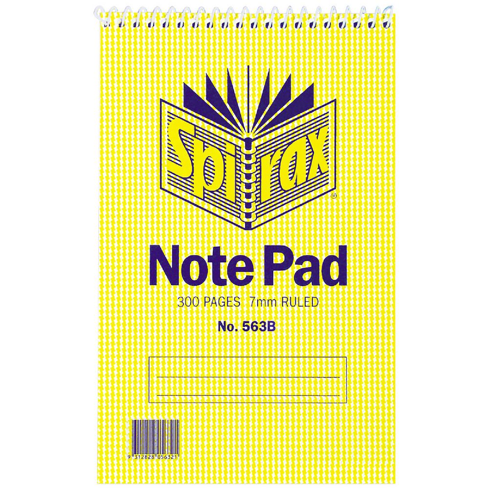 Spirax No. 563B Note Pad 300 Page Officeworks