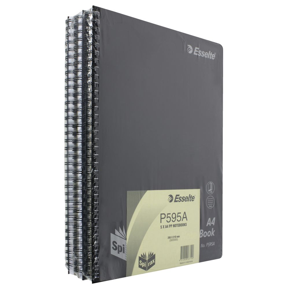 Spirax A4 Notebook 240 Pages 5 Pack