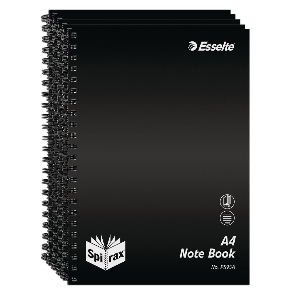 Spirax A4 Notebook 240 Pages 5 Pack